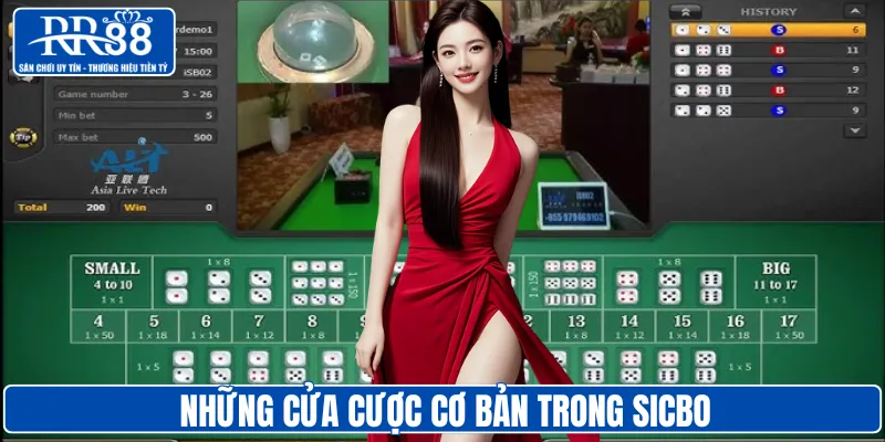 Những cửa cược cơ bản trong sicbo