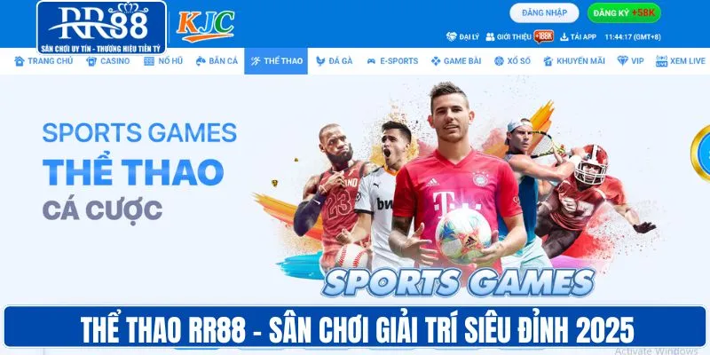 Thể thao RR88 - Sân chơi trực tuyến siêu đỉnh 2025